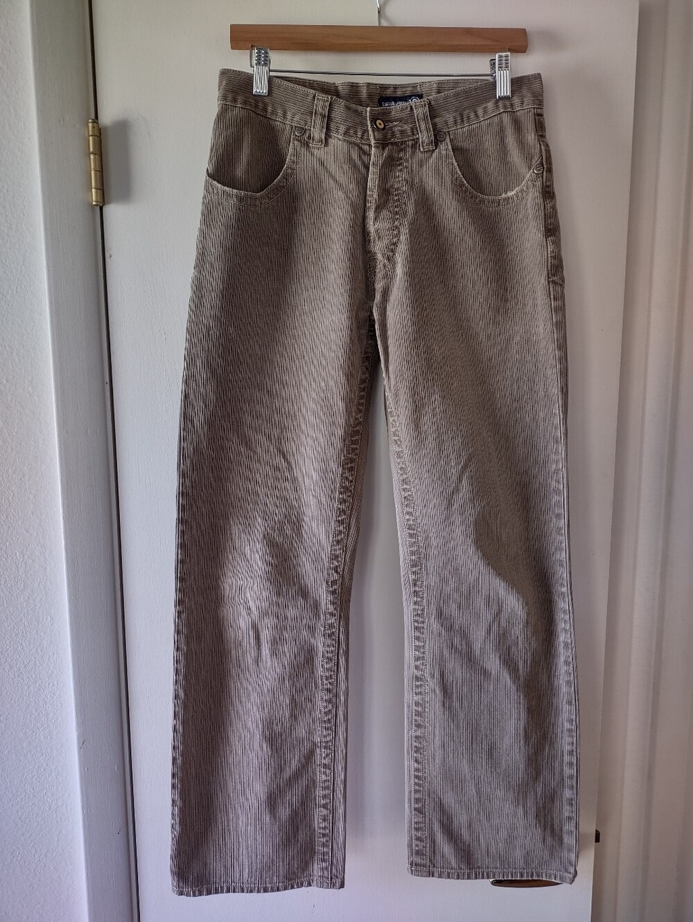 Lambretta Men’s Beige Jeans Size 30x32 Straight Leg Cotton Denim Pants Mod
